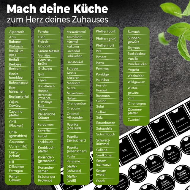 Thumbnail 4 de CLIDOR Gewürzetiketten 248 Stk Rund & Eckig