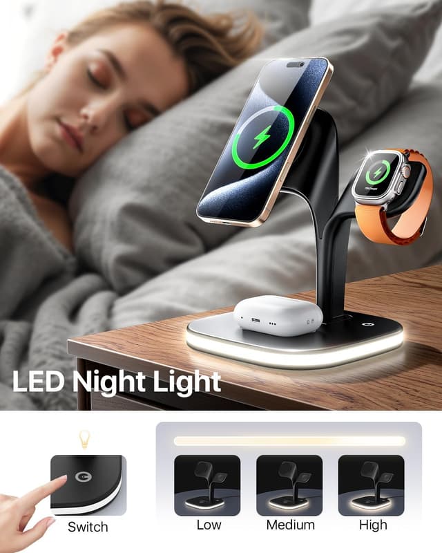 Thumbnail 4 de EXW Magnetic Wireless Charger 3‑in‑1 MagSafe station