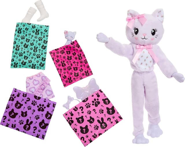 Thumbnail 4 de Barbie Cutie Reveal Doll Kitten, 10 Surprises