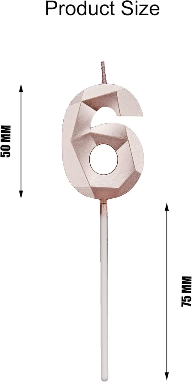 Thumbnail 5 de Geburtstagskerzen Zahlen 28 2er Roségold 🎂