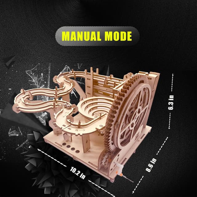 Detalle 2 de IQIETOY 3D Wooden Marble Run DIY Mechanical Puzzle (Age 14+)