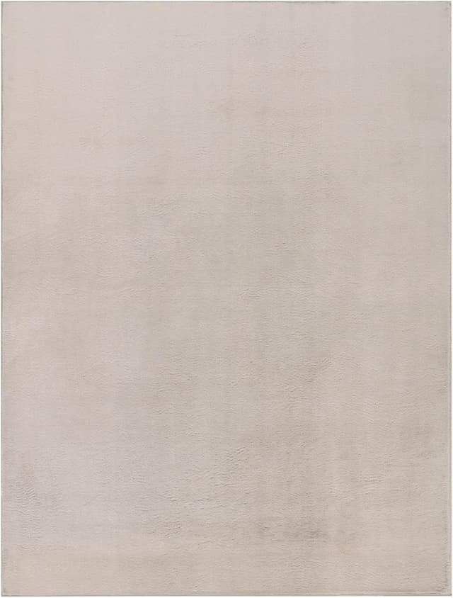 Detalle de TT Home Shaggy Tapis haut-poil peluche 140x200 cm beige 100% polyester