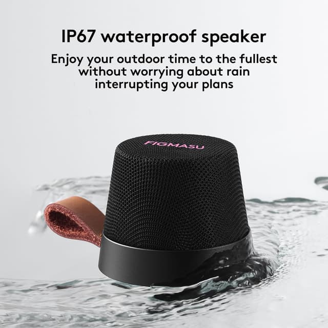 Thumbnail 6 de FIGMASU Magnetic Bluetooth Speaker Mini Portable – waterproof pocket speaker with magnetic phone/tablet stand