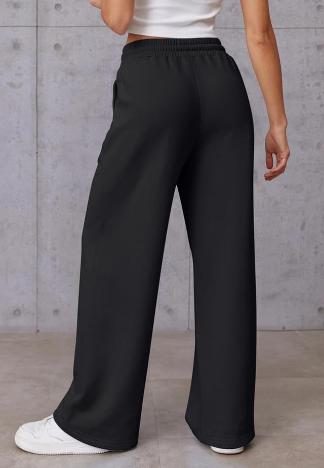 Detalle de ATHMILE Womens Wide Leg Sweatpants high-waisted joggers