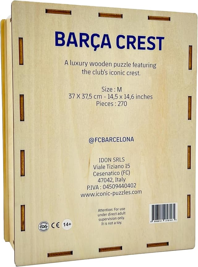 Detalle de Puzzle in legno Iconic Puzzles “Logo Barcellona” (prodotto ufficiale) da 500 pezzi, taglia L