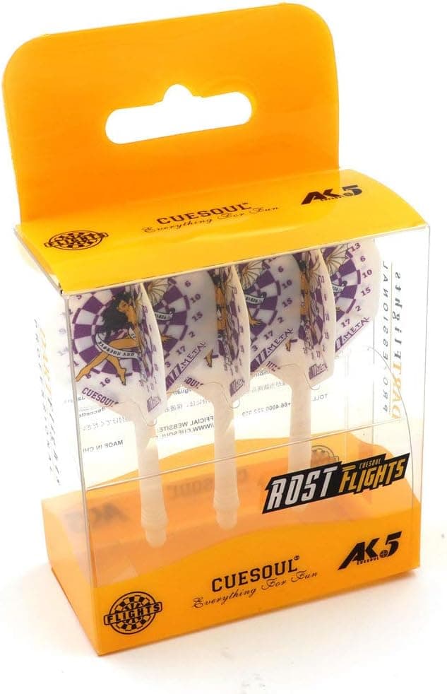 Detalle de Ensemble de 3 fléchettes avec arbre intégré CUESOUL (forme Standard) et volants