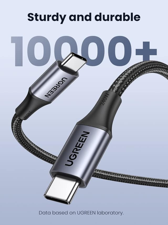 Detalle 1 de UGREEN 240W USB C Charger Cable PD 3.1 USB C to USB C Lead
