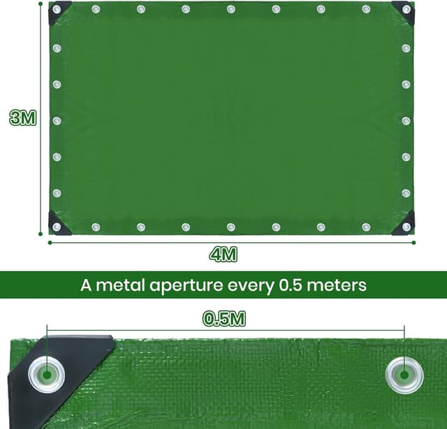 Thumbnail 3 de Velway Tarpaulin 3m x 4m 100gsm waterproof tarp