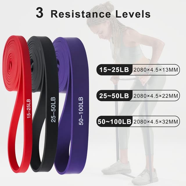 Detalle 2 de Elastici Fitness 15-100LB elastico palestra