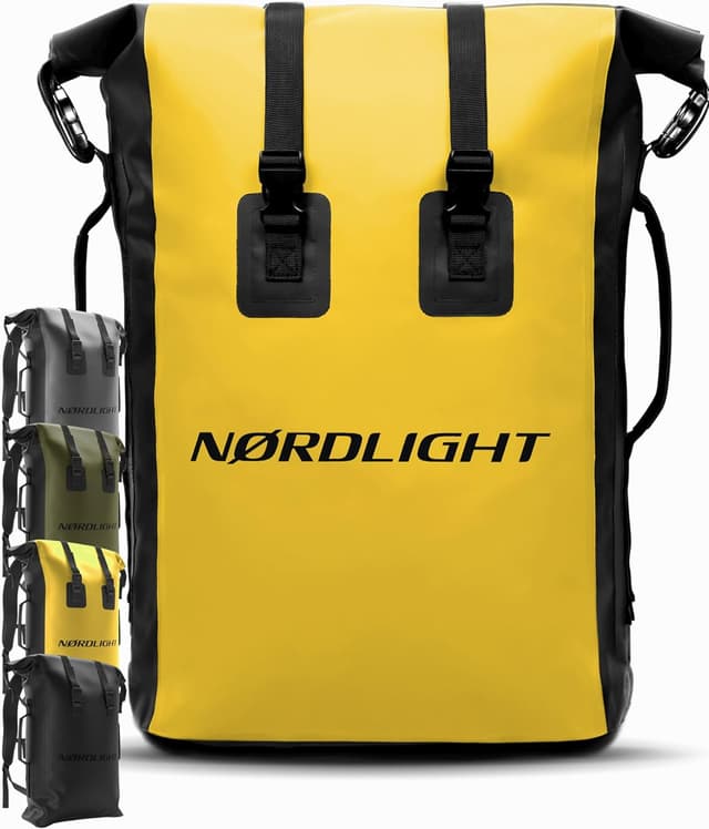 Detalle de Nordlight Wasserdichter Rucksack Dry Bag 35 l (Roll Top) – wetterfester Rolltop-Transport für City, Fahrrad & Wassersport
