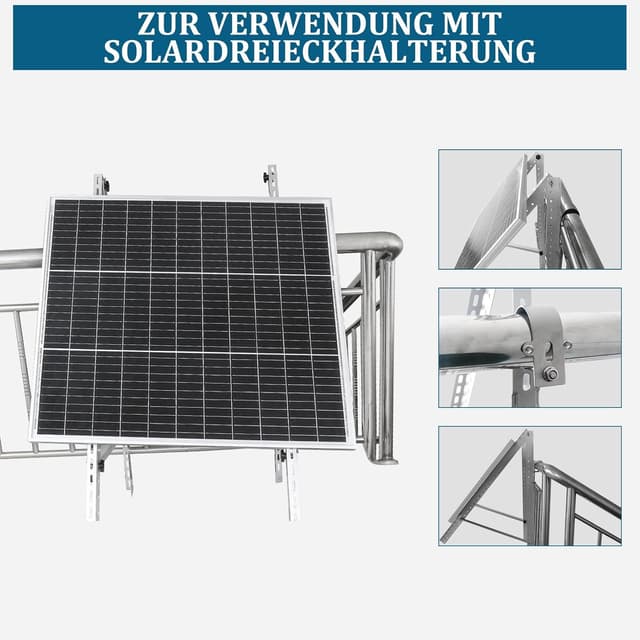 Detalle 2 de Solar Haken Balkon Halterung 2-teilig