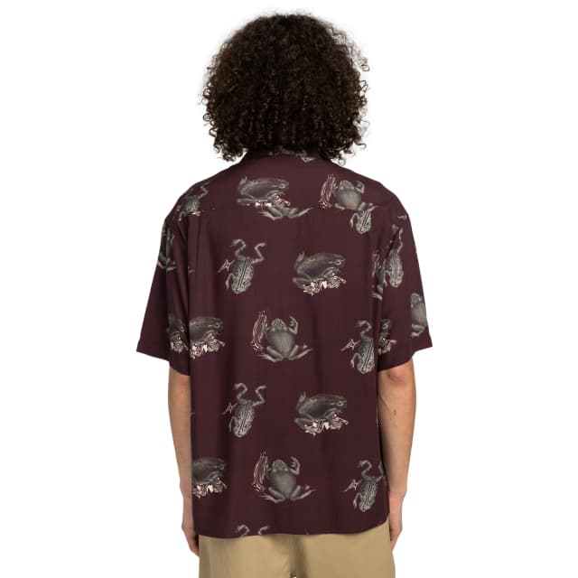 Detalle de Element Camisa de hombre Resort de manga corta en viscosa (colección Mainline)