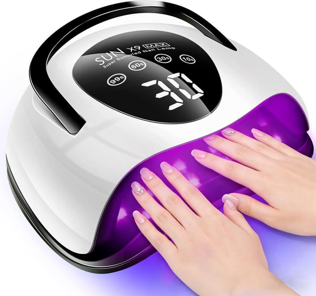 Detalle de LadyMisty 268W UV LED Nail Lamp with 57 Beads (Black) – LCD Touch Display, 4 Timer Settings