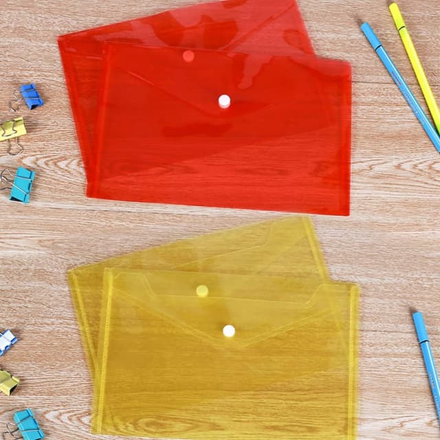 Thumbnail 6 de LZYKJGS Lot de 36 pochettes plastique avec bouton pression A5 (PP) pour documents