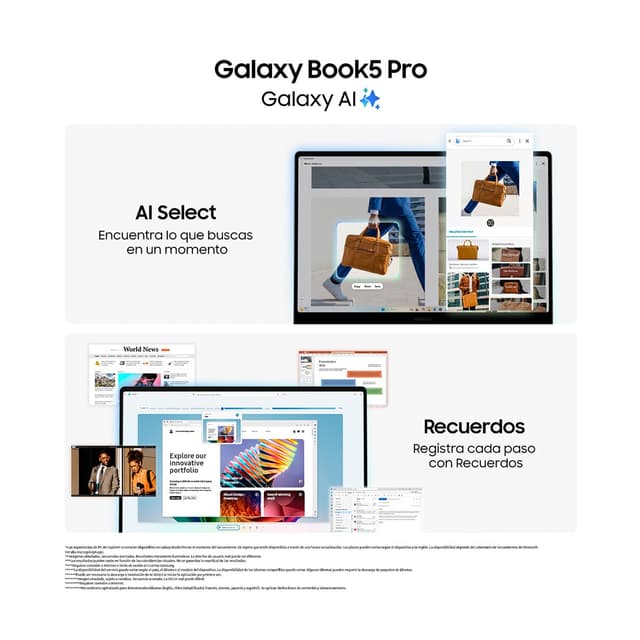 Thumbnail 1 de Samsung Galaxy Book5 Pro portátil 16" 16 GB