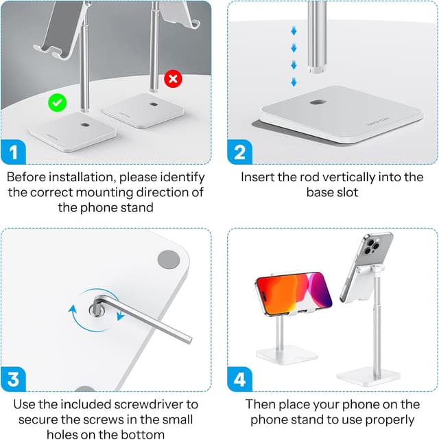 Detalle de OMOTON Phone Stand adjustable height for iPhone 7"