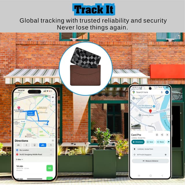 Detalle 2 de Reyke Carta di localizzazione sottile compatibile iOS Find My e Google Find Hub (1 Pack)