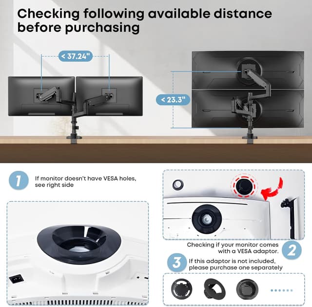 Thumbnail 4 de PUTORSEN Monitorhalterung 2 für 49 Zoll Monitore