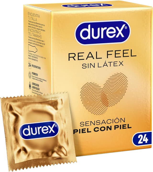 Detalle 2 de Durex Real Feel preservativi senza lattice 10 confezioni