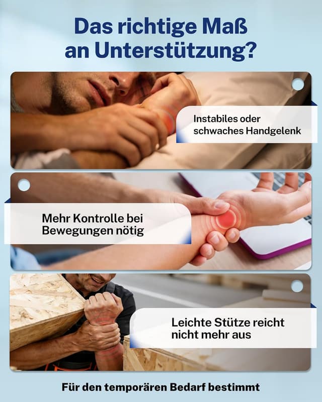 Thumbnail 1 de Fitomo Handgelenkstütze rechts mit Metallschiene & Daumen-Design gegen Reibung (L/XL)