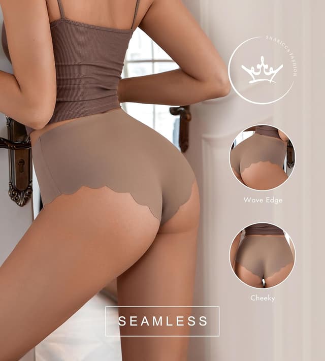 Detalle 2 de SHARICCA Seamless High Waisted Cheeky Underwear Pack