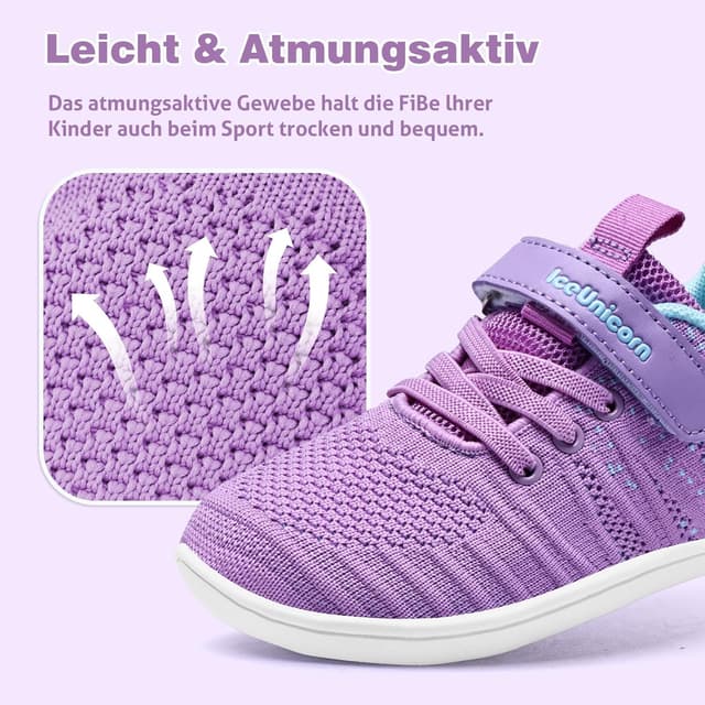 Detalle de IceUnicorn Kinder Hausschuhe Barfußschuhe – leichte, rutschfeste Minimal-Sportschuhe für drinnen