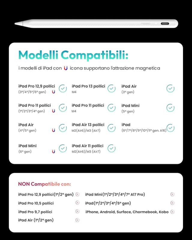 Thumbnail 3 de Metapen Penna A8 stylus per iPad compatibile