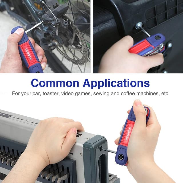 Thumbnail 6 de WORKPRO set di chiavi esagonali 24 pezzi (metriche e Torx, Cr-V) per bici e piccoli lavori in casa