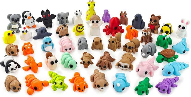 Detalle de 50 pcs Animal Figurines Set, 3D Printed Fidget Toys