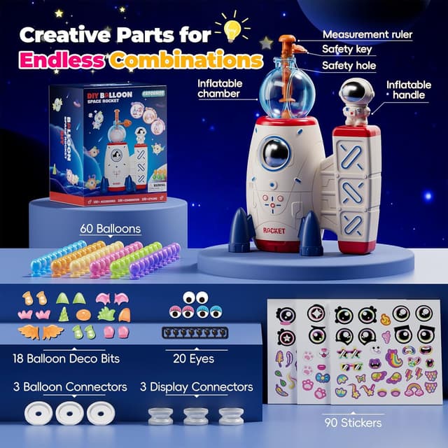 Thumbnail 6 de PINSHILE DIY Space Magic Balloon Craft Kit for Kids ๐