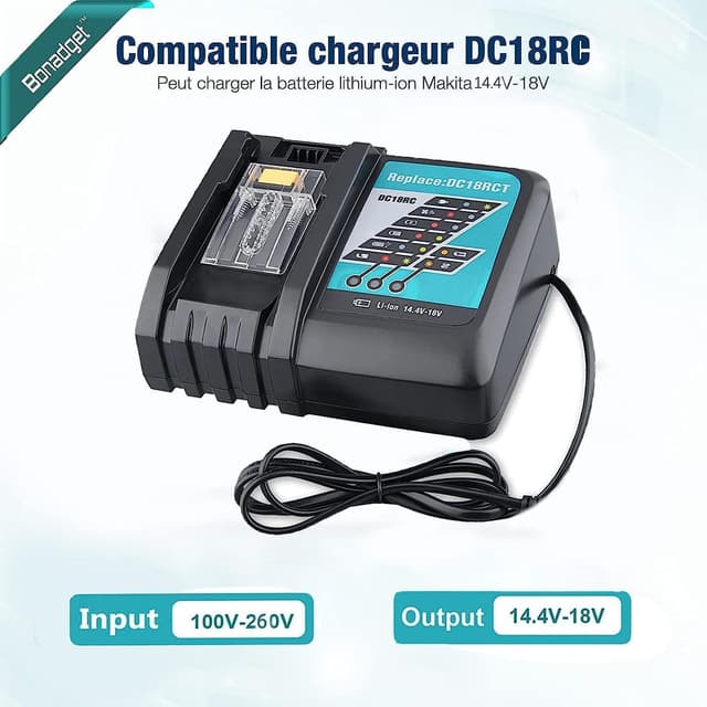 Thumbnail 2 de Makita 18V 2x 5000mAh BL1850B DC18RC Charger
