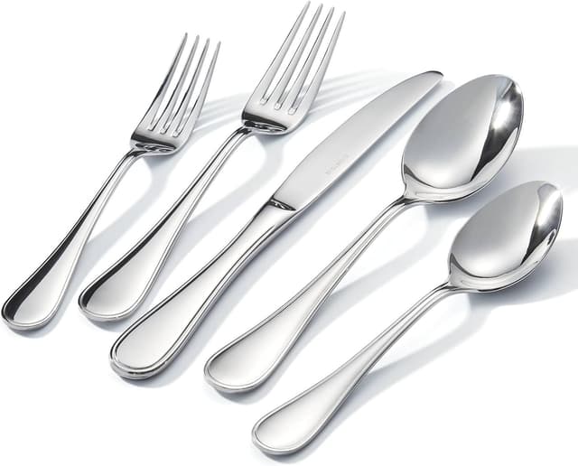Detalle de Kingstone 40 Piece Teardrop Silverware Set for 8
