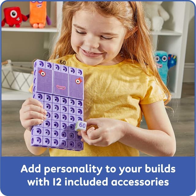 Detalle de hand2mind Numberblocks Heroes with Zeroes MathLink Cubes Activity Set (Numberblocks licensed math cubes)