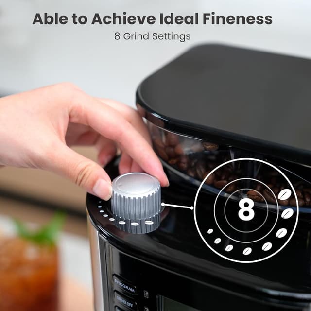 Detalle de Gevi 10-Cup Coffee Maker with Grinder 1.5L