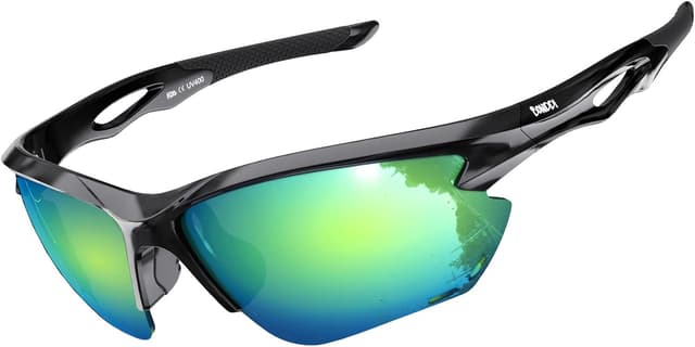 Detalle de BONDDI Lunettes de Soleil Sport Polarisées TR90 incassables UV400 pour cyclisme, conduite, golf, ski et course