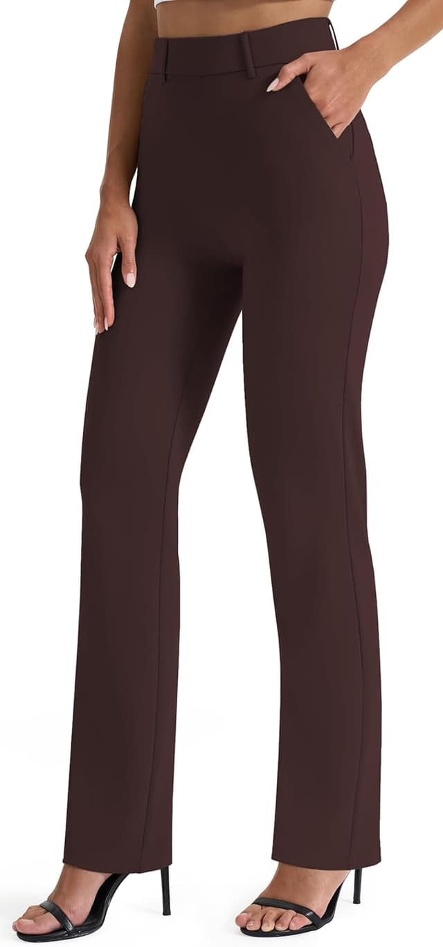 Thumbnail 6 de AFITNE Women’s Straight Leg Trousers with Pockets (pull-on, stretch business casual)