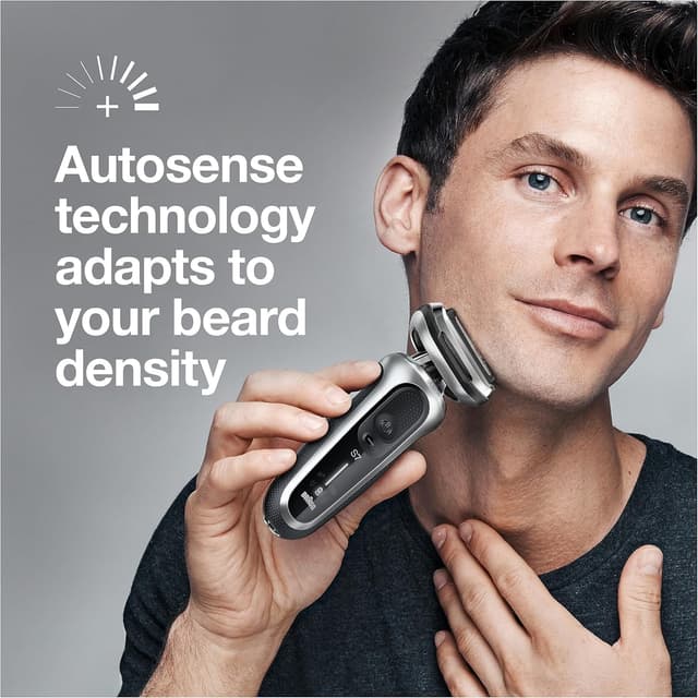 Detalle 2 de Braun Series 7 7032cs Flex Electric Razor (Wet & Dry) with Beard Trimmer and Charging Stand