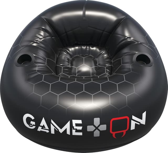 Detalle de Venom Inflatable Gaming Chair with Cup Holders (Bean Bag Style), supports up to 75 kg