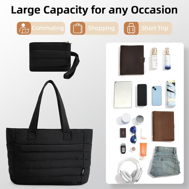 Detalle de Axcone Handtasche Damen Shopper wasserdichte Laptop-Tote Bag (für 15,6 Zoll)