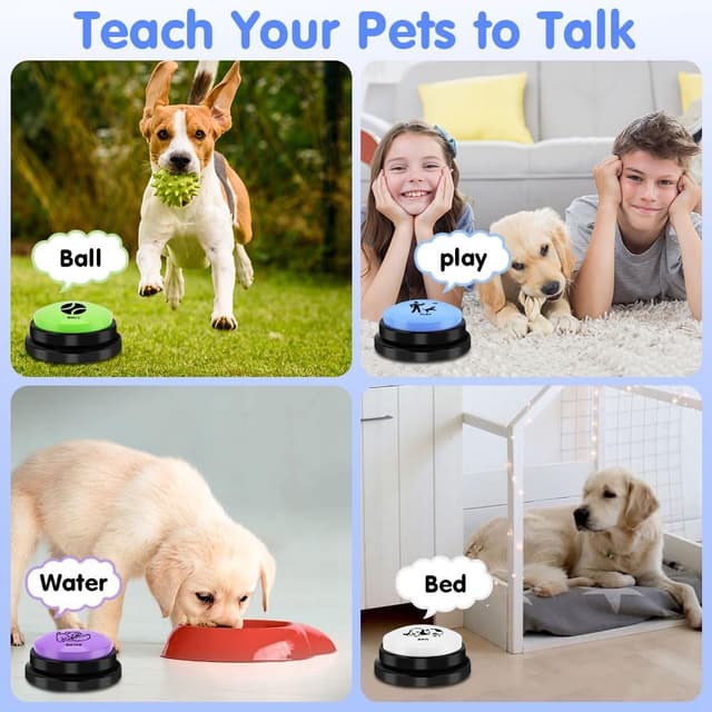 Thumbnail 6 de vsshe Buzzer mit Aufnahmefunktion – Talking-Trainingstaste für Hund & Haustier-Interaktion