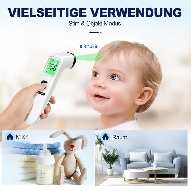 Detalle 1 de Kontaktloses Stirnthermometer mit 35 Speicherplätzen