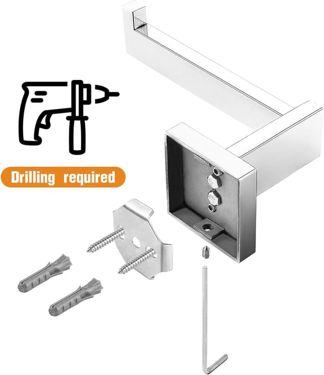 Thumbnail 1 de HITSLAM Chrome Toilet Roll Holder 304