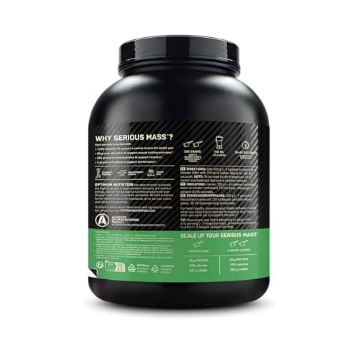 Detalle 2 de Optimum Nutrition Serious Mass vainilla 8 servicios