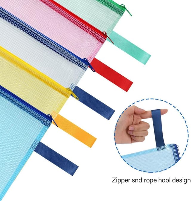 Thumbnail 3 de OFFCUP Borse di File A6: set da 20 sacchetti in zip impermeabili in rete