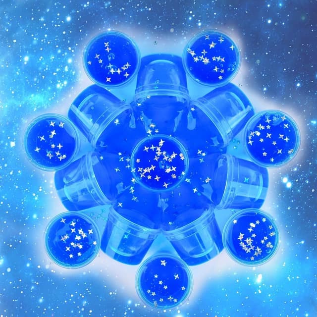Thumbnail 6 de Galaxy Slime Bulk 24 Pack in Blue Galaxy Theme (24 clear-lidded cups)