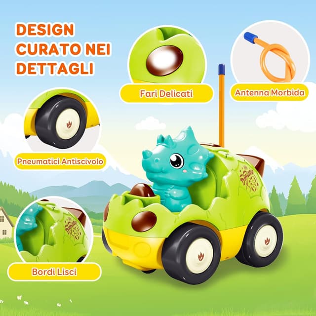 Thumbnail 6 de Pup Go Macchina Dino RC cartoon per bambini 18 mesi+ con musica e luci, 2 bambole intercambiabili