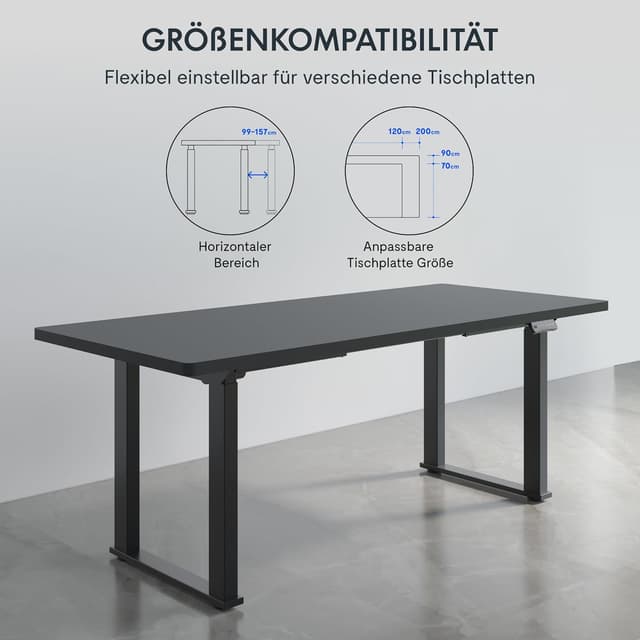 Thumbnail 6 de FLEXISPOT elektrisches Tischgestell höhenverstellbar mit 2 Motoren und LED-Höhenanzeige (4-Bein, 150-kg-Tragkraft)