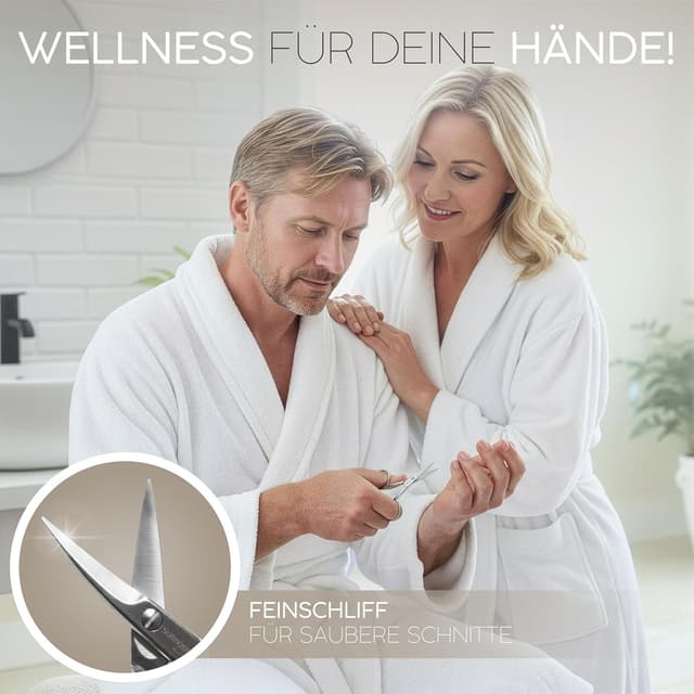 Detalle de marQus Hautschere Solingen (Deutschland) Extra scharf – Fingernagel-Schere & Nagelhautschere im Etui