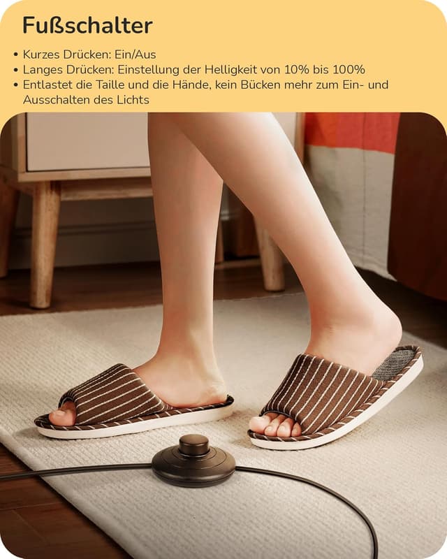 Detalle de EDISHINE 2er-Set Stehlampen für Wohnzimmer LED dimmbar, 3000K, höhenverstellbar bis 146 cm (schwarz) – inkl. Memory-Funktion