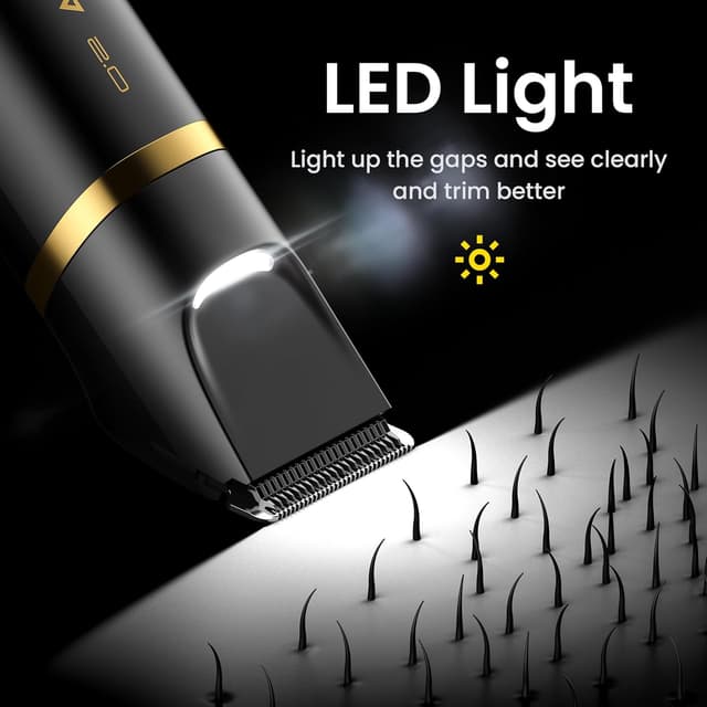 Detalle 2 de Groin & Body Hair Trimmer for Men – Electric Shaver for Pubic, Groin, Chest, Legs with LED & Ceramic Blade Heads